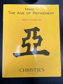 佳士得 1998年11月16日 伦敦 明代瓷器艺术品 Ming -The age of refinement