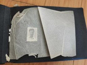 50年代老影集一本（老相册），后用北海九龙壁丝织品作的封皮