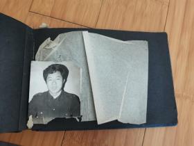 50年代老影集一本（老相册），后用北海九龙壁丝织品作的封皮