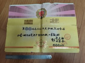 曲阜市陵城镇曹家庄1991年度积极完成各项任务被评为先进户奖状