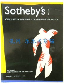 Sotheby's Old Master, Modern & Contemporary Prints, Including Andy Warhol & The Pop Generation: 15 March 2005