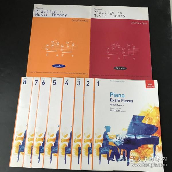 piano exam pieces 全8册 Revised practice in music theory 6.8 原版英文