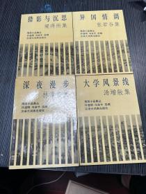 大学风景线 猎影与沉思  异国情调 深夜漫步 四册合售  Q5