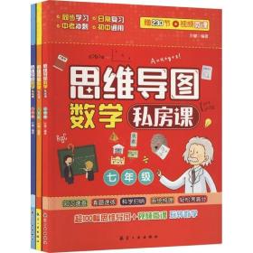 思维导图数学私房课全3册初中学生数学中考备考重点难点知识梳理同步教材七八九年级初一二三教辅资料通用课后复习考前冲刺赠课程