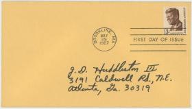 外国 美国 1967年美国名人 总统 约翰·肯尼迪 雕刻版邮票首日封