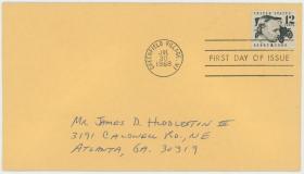 外国 美国1968 名人系列  汽车工程师亨利福特雕刻版邮票首日封