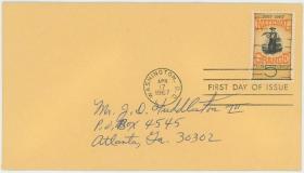 外国 美国1967 农民运动组织格兰百年雕刻版邮票首日封