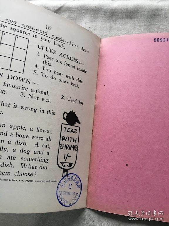 5 my book of things to eat and drink 1961（货号a87)