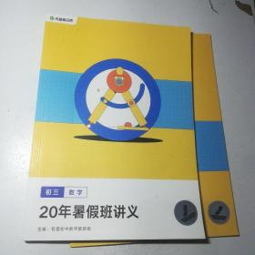 初三数学20年暑假班讲义+练习册