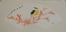 鸿运来.中国美术家协会张勇先生（笔名张谦）卡纸作品，尺寸约68x34cm，带作者精美画册。