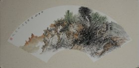 丙申秋月.山东省美术家协会张奇卡纸作品，尺寸约66x33cm,带作者精美画册。合影供参考