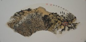 乙未秋月.山东省美术家协会张奇卡纸作品，尺寸约66x33cm,带作者精美画册。合影供参考