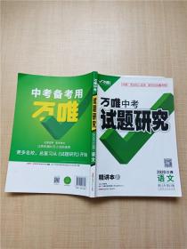 万唯中考 试题研究 2020江西 语文第13年第13版江西第10年第10版 精讲本【内有笔迹】