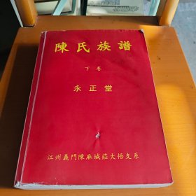 陈氏族谱 永正堂  江州义门陈麻城庄大悟支系四 续谱