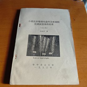 小麦抗赤霉病性遗传及体细胞抗病突变体的选育