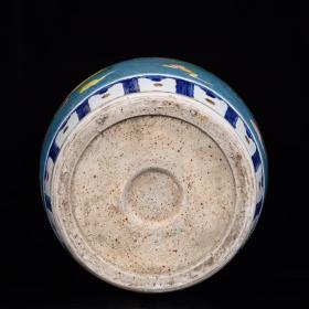 明宣德掐丝珐琅彩龙纹罐。