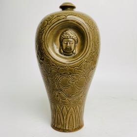 耀州瓷佛龛梅瓶编号200412