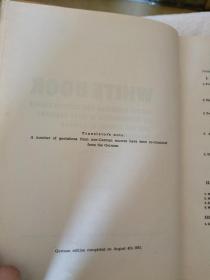 WHITE BOOK ON THE AMERICAN AND BRITISH POLICY OF INTERVENTION IN WEST GERMANY AND THE REVIVAL OF GERMAN IMPERIALISM白皮书 论美英干涉的政策与德帝国主义复兴 英文原版