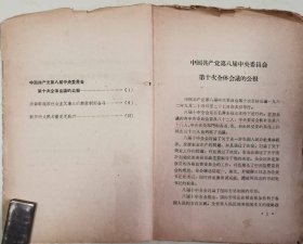 中国共产党第八届中央委员会第十次全体会议公报