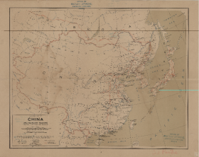 【提供资料信息服务】老地图1921 General map of China and adjacent regions, showing treaty ports and railways 1921年中国和邻近地区的总图，显示条约港口和铁路