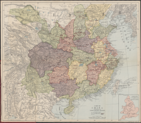 【提供资料信息服务】老地图1908 A map of China prepared for the China Inland Mission1908年为中国内陆使团绘制的中国地图