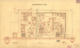 【提供资料信息服务】老地图1903年德语版北京使馆区阅兵地