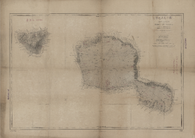 【提供资料信息服务】老地图1938 Tahiti et Moorea Océan Pacifique 大溪地本岛全图 1938年塔希提岛和摩尔亚太平洋