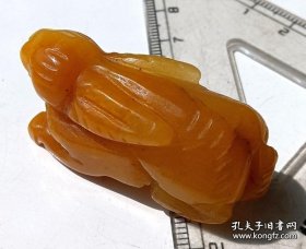 精品黄龙玉兔把件