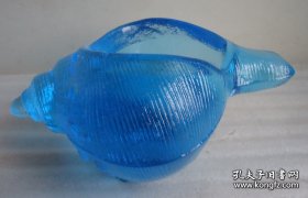 民国时期古法琉璃海螺摆件