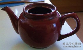 民国，霁红釉茶壶