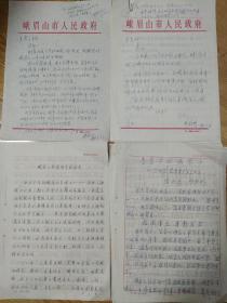 樊晓刚  廖斯 至 王忠人 信札关于峨眉山金顶整治事宜