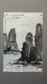 22623，赖德隆★山水画，尺寸69×45厘米