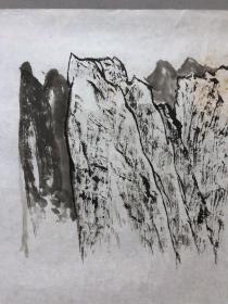 18798~【梁顺如】无款山水画，尺寸约为67*45