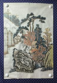 21910，朱爱莲★无款山水画，尺寸69×46厘米