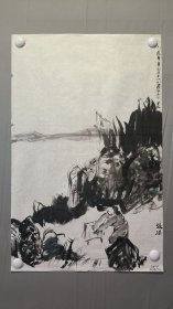23682加瑜陈赛，无款写意人物画，尺寸68×43厘米