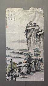 22632，赖德隆★山水画，尺寸98×51厘米