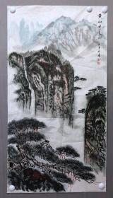 19356~【周爱莲】山水画，尺寸约为98*52