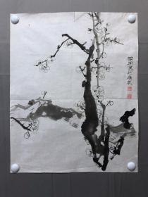 18181~【赵映冏】花鸟画，梅花，【周爱莲】藏，尺寸约为60*40厘米