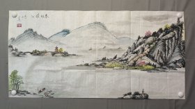 22628，赖德隆★山水画，尺寸99×49厘米