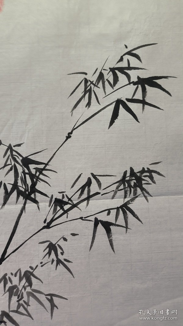 22614，赖德隆★花鸟画，竹石图，尺寸69×45厘米