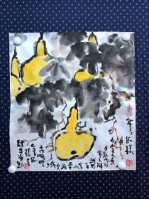 20949，沈继昌★花鸟画，葫芦，尺寸约52×47厘米
