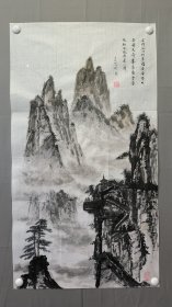 22543，赖德隆★山水画，尺寸98×53厘米