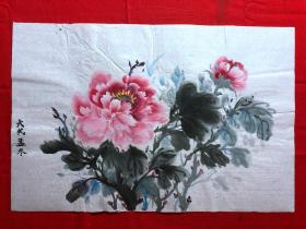 16130~【吕卫】无款花鸟画，尺寸约为50*33厘米