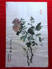 16182~【吕卫】花鸟画，尺寸约为55*35厘米