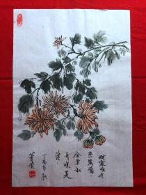 16146~【吕卫】花鸟画，尺寸约为50*33厘米