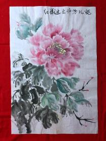 15783~【吕卫】无款花鸟画，尺寸约为50*33厘米