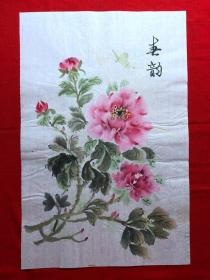 16253~【吕卫】无款花鸟画，尺寸约为49*32厘米