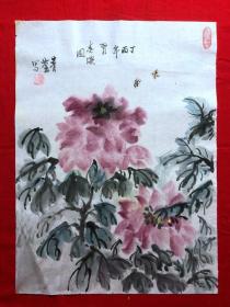 16194~【吕卫】花鸟画，尺寸约为46*34厘米