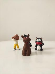 1997费雪小马玩具摆件 动物造型摆件玩具 九十年代回忆收藏玩具 80后童年玩具 其他两个不是费雪的 FISHER PRICE 玩具小马