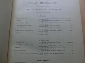 【包邮】1893年版《艺术日志》（THE ART JOURNAL） 英国版 版画、影像、插图及文字页面完整